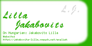 lilla jakabovits business card